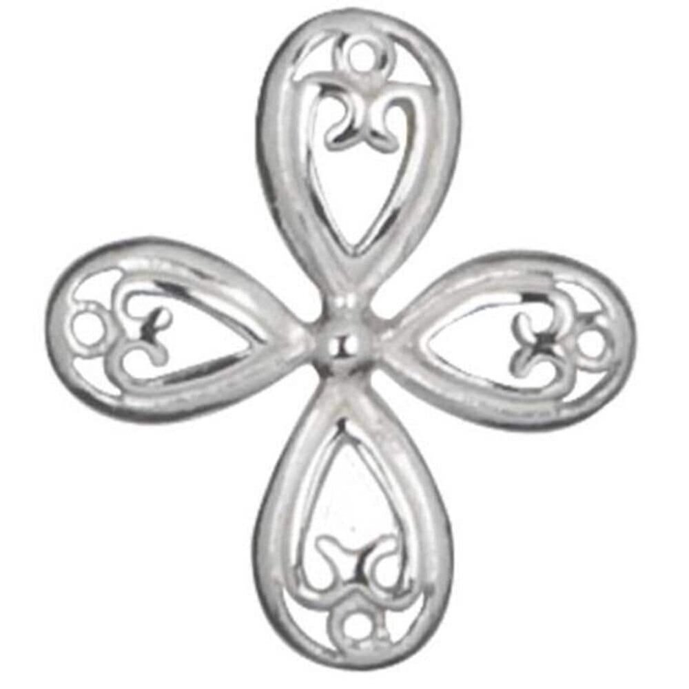 Two Sterling Silver Cross Chandelier Connector Links